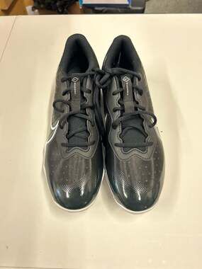 Nike Alpha Huarache Keystone 4 Low Baseball Cleats Men's Size 9 Black and White